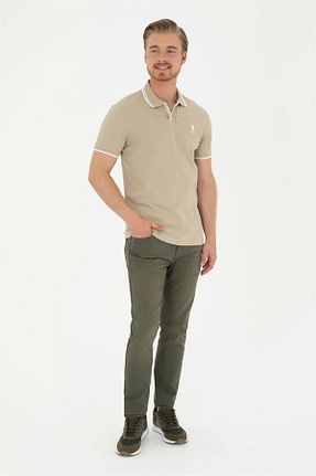شلوار جین خاکی مردانه پاچه تنگ U.S. Polo Assn. - کد 835425140