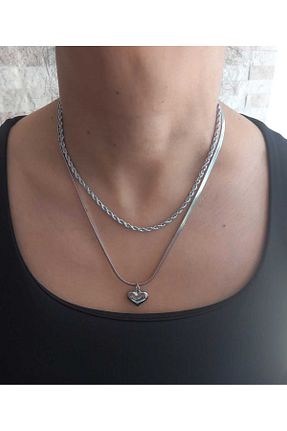 گردنبند استیل ( فولاد ) زنانه استیل (فولاد) AEK - کد 835678249