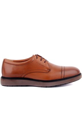 کفش کژوال قهوه ای مردانه چرم طبیعی پاشنه کوتاه ( 4 - 1 cm ) پاشنه ساده کد 70302303