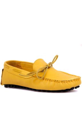 کفش کلاسیک زرد مردانه جیر پاشنه کوتاه ( 4 - 1 cm ) پاشنه ساده کد 6392212