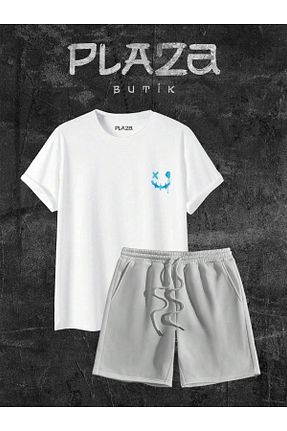 ست بالاتنه و پائین تنه طوسی زنانه بافتنی Plaza Butik - کد 835497541