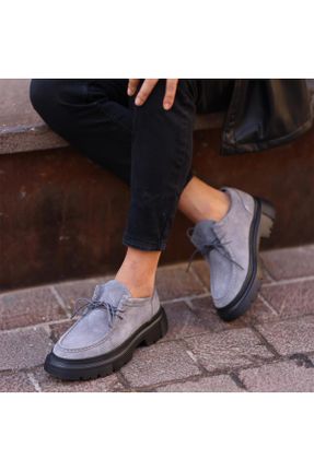 کفش کژوال طوسی مردانه جیر پاشنه کوتاه ( 4 - 1 cm ) پاشنه ساده کد 708235353