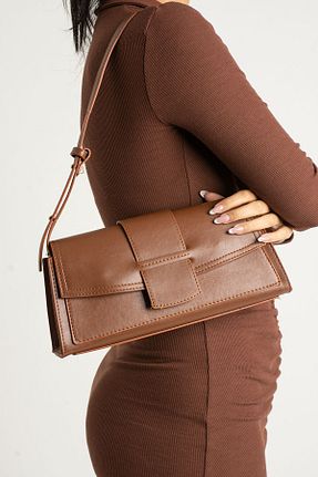 کیف دوشی قهوه ای زنانه چرم مصنوعی Valu Accessorize - کد 816732650