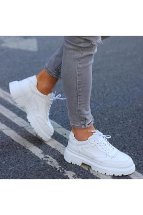 کفش کژوال سفید مردانه چرم طبیعی پاشنه کوتاه ( 4 - 1 cm ) پاشنه ساده کد 684213438