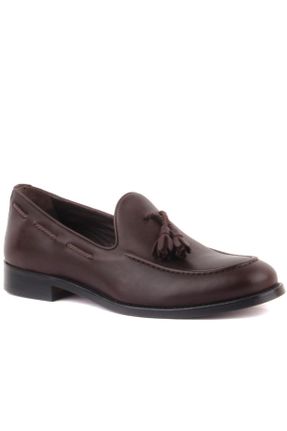 کفش کژوال قهوه ای مردانه چرم طبیعی پاشنه کوتاه ( 4 - 1 cm ) پاشنه ساده کد 383701209