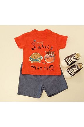ست بالاتنه و پائین تنه قرمز مردانه بافتنی Tongs Baby - کد 696191941