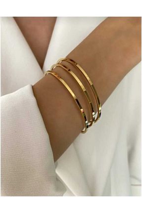 دستبند استیل (فولاد) طلائی زنانه استیل ضد زنگ Genel Markalar - کد 807249733