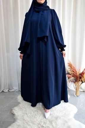 کلاه و ابایا سرمه ای زنانه مخلوط پلی استر afife - کد 834276841