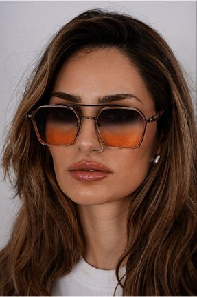 عینک آفتابی طلائی زنانه فلزی roscoe - کد 835564613