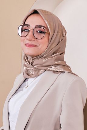 روسری قهوه ای پلی استر Golden Rose - کد 835575238