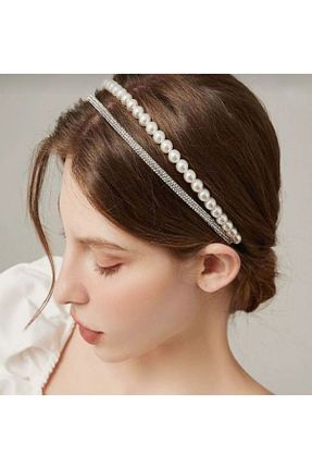 تاج سفید زنانه مروارید Stilo - کد 832343473
