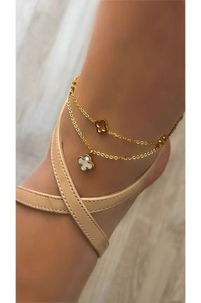 خلخال جواهری طلائی زنانه فولاد ( استیل ) کد 820492348