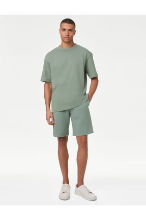 تی شرت سبز مردانه رگولار پنبه (نخی) کد 835611768