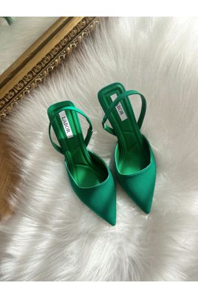 کفش استایلتو سبز پاشنه نازک پاشنه متوسط ( 5 - 9 cm ) کد 835630242