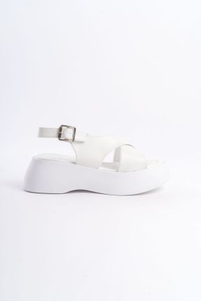 کفش پاشنه بلند پر سفید زنانه پاشنه متوسط ( 5 - 9 cm ) چرم مصنوعی پاشنه پر کد 816236706