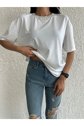 تیشرت نباتی زنانه رگولار Fiori - کد 835674981
