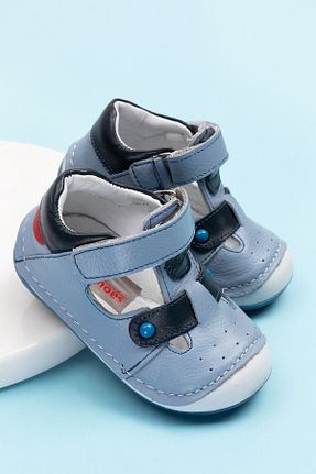 کفش کلاسیک آبی بچه گانه چرم خالص Windy Shoes - کد 761067875