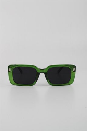 عینک آفتابی سبز زنانه 53 UV400 ترکیبی مات هندسی کد 821199992