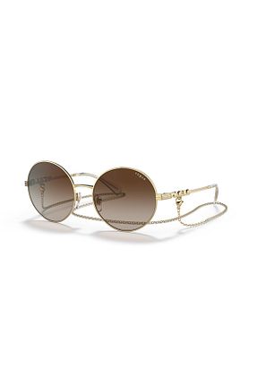 عینک آفتابی طلائی زنانه UV400 Vogue - کد 165227818