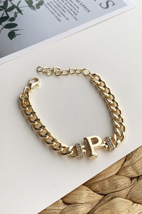 دستبند استیل طلائی زنانه فولاد ( استیل ) کد 151290862