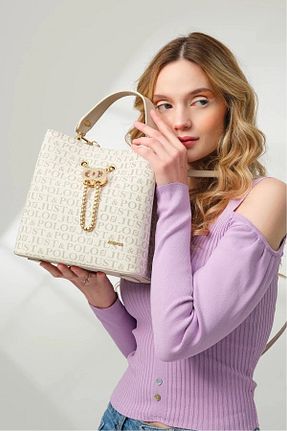 کیف دوشی قهوه ای زنانه چرم مصنوعی Just Polo - کد 105385306