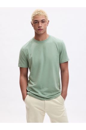 تی شرت سبز مردانه رگولار یقه خدمه بیسیک کد 791550006