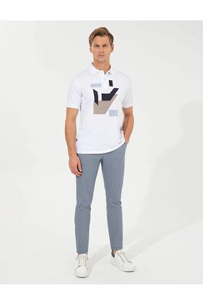 پولوشرت سفید مردانه %100 پنبه Pierre Cardin - کد 835415162