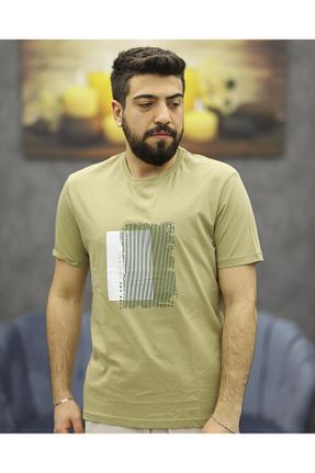 تیشرت خاکی مردانه اسلیم فیت pooll park - کد 835496634