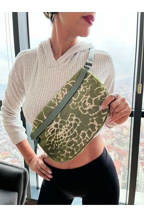 کیف دوشی سبز زنانه چرم خالص Pinkylola - کد 225907760