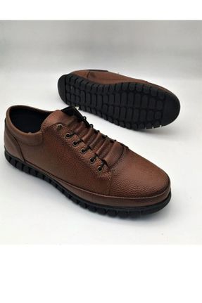 کفش کلاسیک قهوه ای مردانه چرم مصنوعی پاشنه کوتاه ( 4 - 1 cm ) کد 650812390