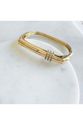 دستبند استیل طلائی زنانه فولاد ( استیل ) کد 835547371