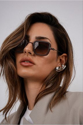 عینک آفتابی قهوه ای زنانه UV400 roscoe - کد 835579839