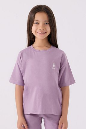 ست بالاتنه و پائین تنه بنفش بچه گانه بافت U.S. Polo Assn. - کد 835620783