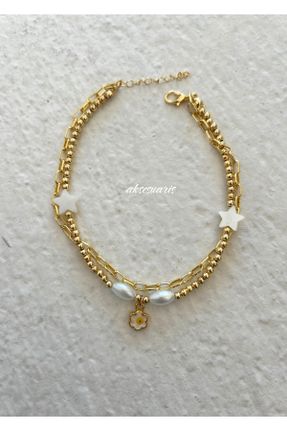 خلخال جواهری طلائی زنانه پوشش لاکی کد 835640635
