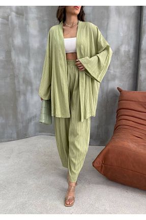 کیمونو و کافتان سبز زنانه جین DIEANDMORE - کد 835668844