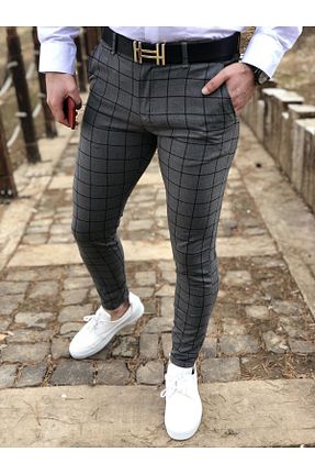 شلوار طوسی مردانه پنبه ای MİX CLOTHES - کد 196108750