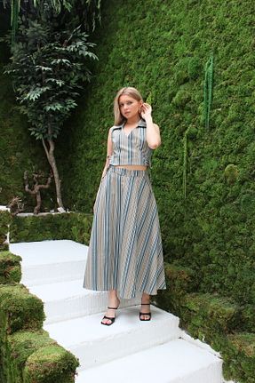 ست بالاتنه و پائین تنه رنگی زنانه بافتنی Grace&Lilly Atelier - کد 835678433