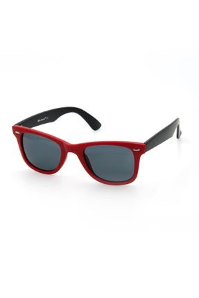 عینک آفتابی قرمز زنانه 59+ UV400 ترکیبی سایه روشن هندسی کد 97234070