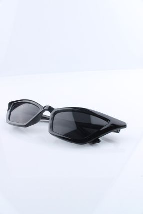 عینک آفتابی مشکی زنانه 59+ UV400 ترکیبی سایه روشن هندسی کد 97227712