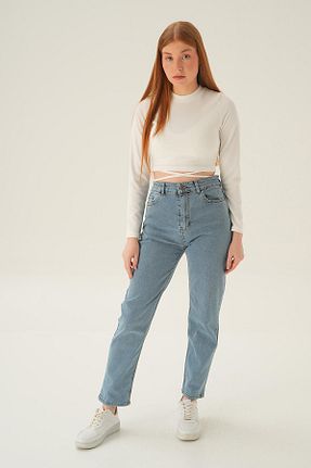 شلوار جین آبی زنانه پاچه ساده Rays - کد 824171006