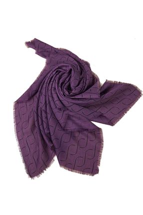 روسری بنفش پنبه ای Han Ticarethane - کد 835704815