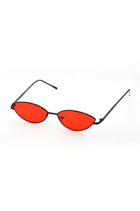 عینک آفتابی قرمز زنانه 50 UV400 ترکیبی سایه روشن هندسی کد 97240382