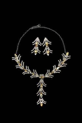ست جواهر طلائی زنانه روکش نقره 2
