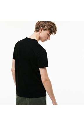 تی شرت مشکی مردانه رگولار یقه گرد پنبه (نخی) کد 3069389