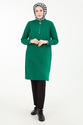 تونیک حجاب سبز زنانه پلی استر Armine TREND - کد 786769653