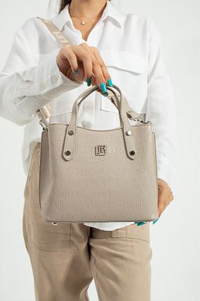 کیف دوشی طوسی زنانه چرم مصنوعی Just Polo - کد 748838351