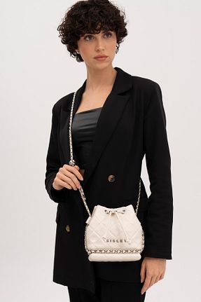 کیف دوشی سفید زنانه چرم مصنوعی Sisley - کد 835477570