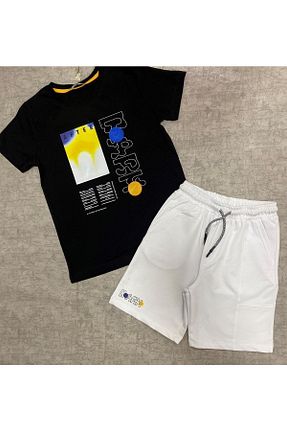 ست بالاتنه و پائین تنه مشکی بچه گانه بافتنی karia kids - کد 656112963