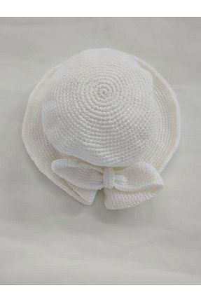 کلاه سفید بچه گانه پنبه ای TİNİMİNİ BABY GİYİM - کد 835197483