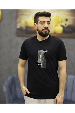 تیشرت مشکی مردانه اسلیم فیت pooll park - کد 835499314